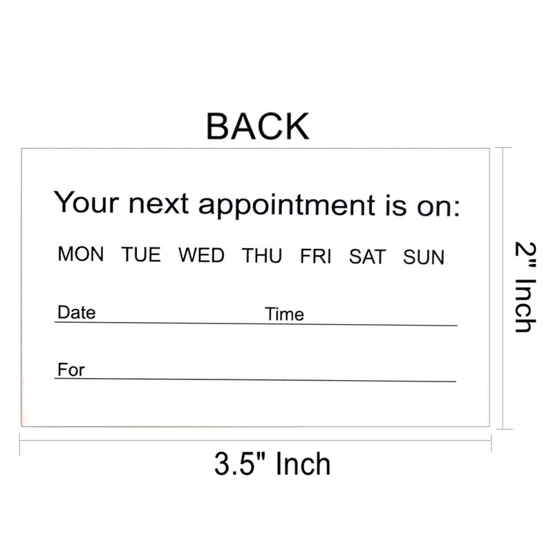 RXBC2011 Appointment Reminder Cards Pack of 100 pink - Image 4